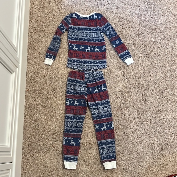 Pink Lily Red, White, and Blue Holly and Jolly Christmas Print Pajama 3T - Picture 4 of 4